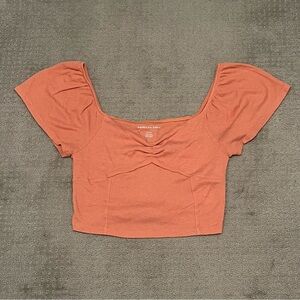 American Eagle Outfitters Rust Crop Top